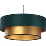 Lumes Złoto-zielona lampa wisząca glamour z abażurem - S417-Melux