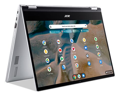 Acer Chromebook Spin 514 konwertowalny   CP514-1HH   Srebrny