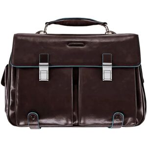 Piquadro Blue Square Briefcase Leather 43 cm Laptop Compartment mahagonibraun  - Damy,Unisex - Dorośli,Mężczyźni