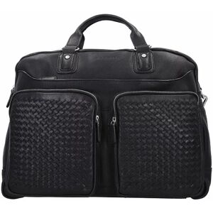 Bugatti Woven Briefcase Leather 48 cm schwarz  - Mężczyźni,Damy,Unisex - Dorośli