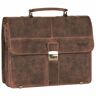 Greenburry Vintage Briefcase Leather 38 cm z 2 głównymi przegrodami brown  - Mężczyźni,Damy,Unisex - Dorośli