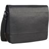 Leonhard Heyden Hamburg Messenger Leather 38 cm Laptop Compartment schwarz  - Unisex - Dorośli,Damy,Mężczyźni