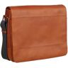 Leonhard Heyden Hamburg Messenger Leather 32 cm Laptop Compartment cognac  - Damy,Mężczyźni,Unisex - Dorośli