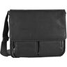 Dermata Messenger Leather 40 cm Laptop Compartment schwarz  - Damy,Mężczyźni,Unisex - Dorośli