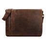 Greenland Nature Montana Messenger Leather 40 cm Laptop Compartment braun  - Damy,Unisex - Dorośli,Mężczyźni