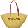 Patrizia Pepe Summer Straw Shopper Bag 51 cm dynamic yellow  - Damy