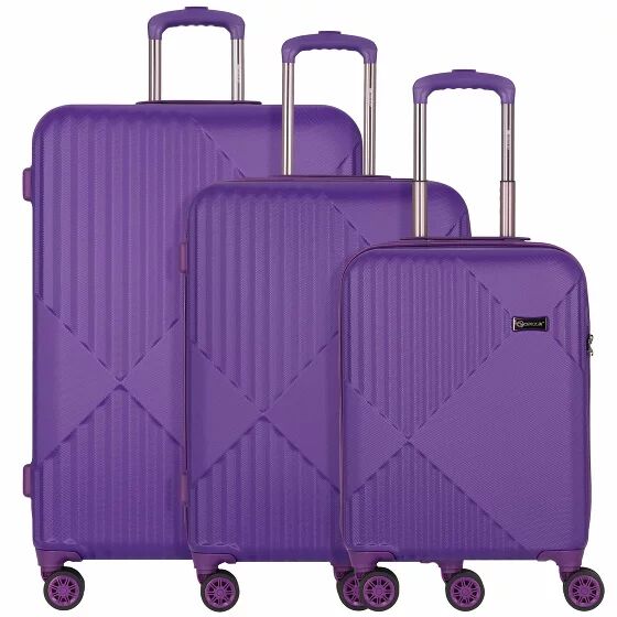 Check.In Liverpool 4 Roll Suitcase Set 3szt. violett  - Mężczyźni,Damy,Unisex - Dorośli