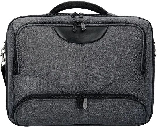 Dermata Torba biznesowa z przegrodą na laptopa  43 cm grau schwarz  - szary - Mężczyźni,Damy,Unisex - Dorośli