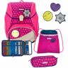 Scout Alpha Neon Safety Zestaw tornistra 4-części pink glow  - Dziewczyny,Chłopcy,Unisex - Dzieci