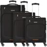 American Tourister Summer Session 4 kółka Zestaw walizek 3-części black-orange  - Unisex - Dorośli,Mężczyźni,Damy