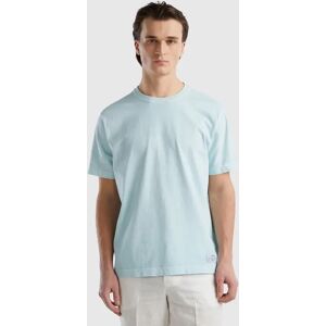 United Benetton, 100% Organic Cotton Crew Neck T-shirt, size M, Aqua, Men