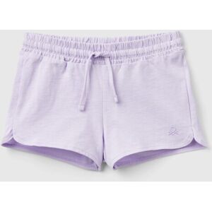 United Benetton, Shorts With Drawstring In Organic Cotton, size 116, Lilac, Kids