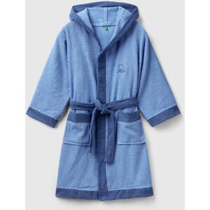 United Benetton, Bathrobe In Organic Cotton, size XS, Light Blue, Kids