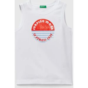 United Benetton, Tank Top With Text Print, size L, White, Kids