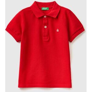 United Benetton, Short Sleeve Polo In Organic Cotton, size 90, Red, Kids