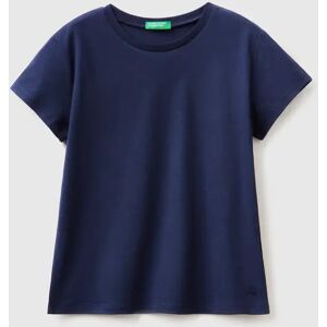 United Benetton, T-shirt In Pure Organic Cotton, size S, Dark Blue, Kids