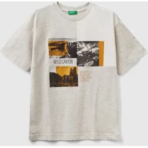 United Benetton, T-shirt With Photo Print, size 2XL, Light Gray, Kids