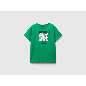 United Benetton, T-shirt In Organic Cotton With Print, size 2XL, Green, Kids
