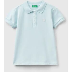 United Benetton, Short Sleeve Polo In Organic Cotton, size 2XL, Aqua, Kids