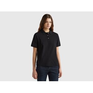 United Benetton, Polo In Stretch Organic Cotton, size XXS, Black, Women