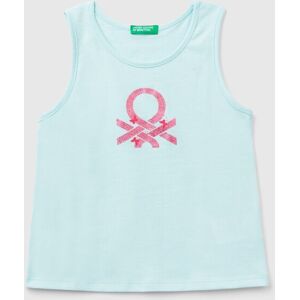 United Benetton, Tank Top In Organic Cotton, size 104, Aqua, Kids