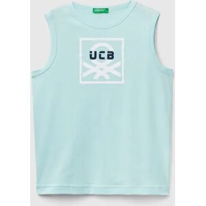 United Benetton, Tank Top In 100% Organic Cotton With Logo, size 3XL, Aqua, Kids