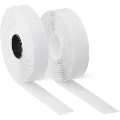 Amazon Basics Taśma rzepowa, samoprzylepny spód, 3m x 1,9cm, biała Amazon Basics Taśma rzepowa, samoprzylepny spód, 3m x 1,9cm, biała