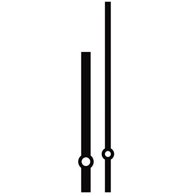 Artemio 100 i 137 mm proste linie wskazówki zegara, czarny Artemio 100 i 137 mm proste linie wskazówki zegara, czarny