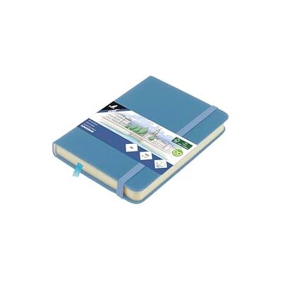 Kangaro Szkicownik A6 Sky Blue PU twarda okładka, 80 arkuszy, 140 gramów, kremowy papier z taśmą gumową i taśmą Kangaro Szkicownik A6 Sky Blue PU twarda okładka, 80 arkuszy, 140 gramów, kremowy papier z taśmą gumową i taśmą