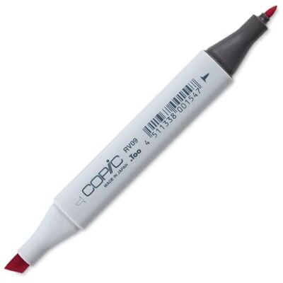 Copic Classic Marker typ RV 09, fuksja, Marker do układania, na bazie alkoholu, z jedną szeroką i jedną cienką końcówką Copic Classic Marker typ RV 09, fuksja, Marker do układania, na bazie alkoholu, z jedną szeroką i jedną cienką końcówką