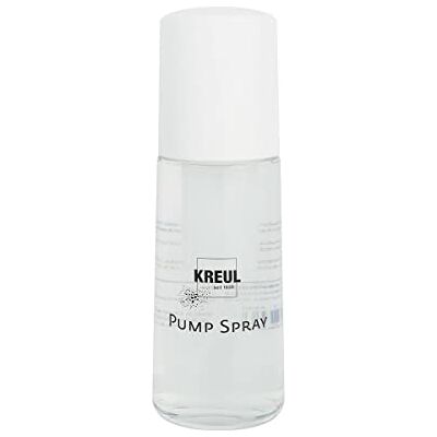 KREUL 81340 Pump spray pusta butelka, 110 ml, średnica ok. 5,7 cm, wysokość ok. 17 cm, do rozpylania farb wodnych lub wody, w zestawie zapasowa głowica rozpylająca. KREUL 81340 Pump spray pusta butelka, 110 ml, średnica ok. 5,7 cm, wysokość ok. 17 cm, do rozpylania farb wodnych lub wody, w zestawie zapasowa głowica rozpylająca.