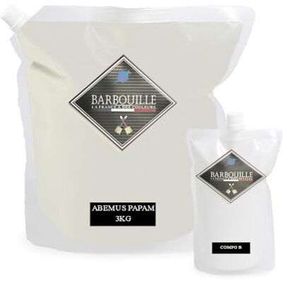BARBOUILLE Żywica barowa: żywica epoksydowa/żywica epoksydowa, 2 komponenty, w fazie wody do płytek, kamionki, laminatu, PCW itp. – 3 kg matowy – 30 m² – biały – Abemus Papam BARBOUILLE Żywica barowa: żywica epoksydowa/żywica epoksydowa, 2 komponenty, w fazie wody do płytek, kamionki, laminatu, PCW itp. – 3 kg matowy – 30 m² – biały – Abemus Papam