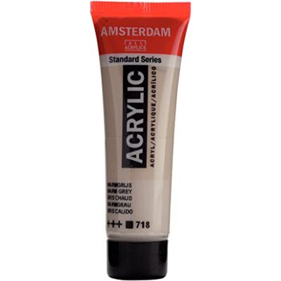 Amsterdam Rurka akrylowa standardowa seria 20 ml ciepła szara 718 (17047180) Amsterdam Rurka akrylowa standardowa seria 20 ml ciepła szara 718 (17047180)