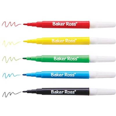 Baker Ross FX391 Mini pisaki z końcówką fibrową zestaw 8 sztuk, pisaki do kolorowania i rysowania dla dzieci, wypełniacze torebek imprezowych, upominki dla dzieci Baker Ross FX391 Mini pisaki z końcówką fibrową zestaw 8 sztuk, pisaki do kolorowania i rysowania dla dzieci, wypełniacze torebek imprezowych, upominki dla dzieci