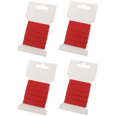 cyclingcolors 4 x wstążka w jodełkę, taśma tekstylna, odzież, smycz DIY, 10 mm szerokości x 3 m długości, czerwona cyclingcolors 4 x wstążka w jodełkę, taśma tekstylna, odzież, smycz DIY, 10 mm szerokości x 3 m długości, czerwona