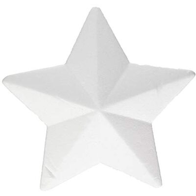 Glorex styropianowa gwiazda, kolor biały, 20 x 20 x 5 cm Glorex styropianowa gwiazda, kolor biały, 20 x 20 x 5 cm