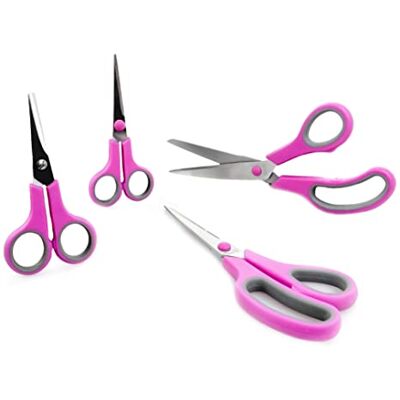 Trimz Kleiber Soft Touch zestaw nożyczek 4-częściowy różowy szary Trimz Kleiber Soft Touch zestaw nożyczek 4-częściowy różowy szary