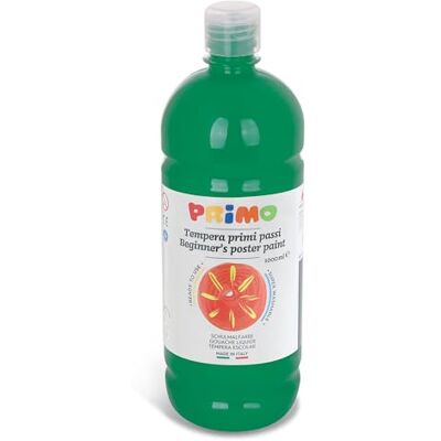 Primo Farba do malowania szkolnego tempera dla dzieci, butelka 1000 ml z zamknięciem dozującym (ciemnozielona) Primo Farba do malowania szkolnego tempera dla dzieci, butelka 1000 ml z zamknięciem dozującym (ciemnozielona)