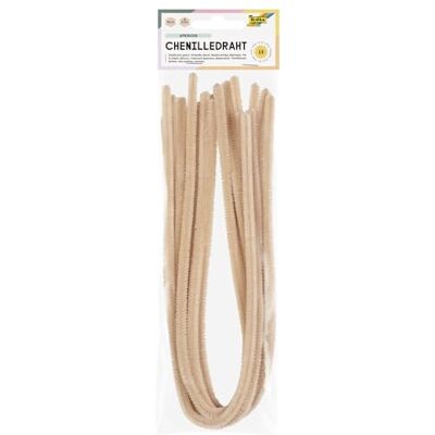 folia 77842 – drut szenilowy, czyścik do fajek, 10 sztuk w kolorze jasnobeżowym, średnica 8 mm i długość 50 cm, idealny dla dzieci do majsterkowania i tworzenia zwierząt, figurek i innych kształtów folia 77842 – drut szenilowy, czyścik do fajek, 10 sztuk w kolorze jasnobeżowym, średnica 8 mm i długość 50 cm, idealny dla dzieci do majsterkowania i tworzenia zwierząt, figurek i innych kształtów