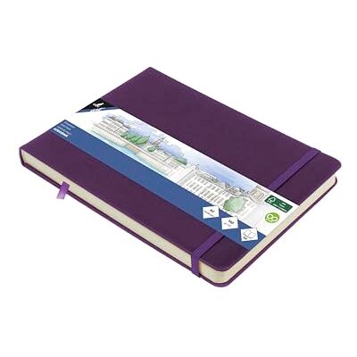 Kangaro Szkicownik A5 landscape Purple Heart PU twarda okładka 80 arkuszy 140 gramów kremowy papier z taśmą gumową i taśmą Kangaro Szkicownik A5 landscape Purple Heart PU twarda okładka 80 arkuszy 140 gramów kremowy papier z taśmą gumową i taśmą