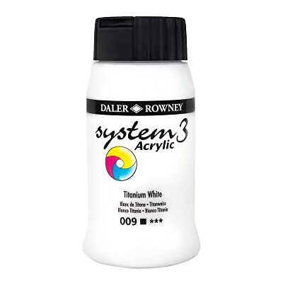 Daler Rowney Daler-Rowney System3 farba akrylowa, 500 ml, biel tytanowa (tytanowa biel) Daler Rowney Daler-Rowney System3 farba akrylowa, 500 ml, biel tytanowa (tytanowa biel)