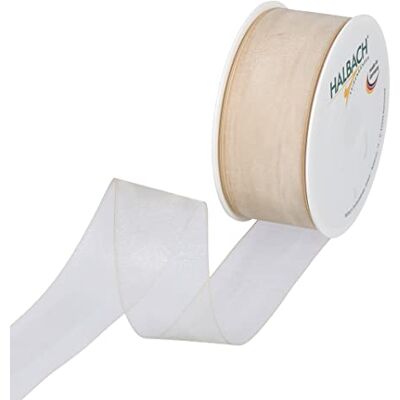 Halbach Seidenbänder Ribbon, Naturally, 50 m x 40 mm Halbach Seidenbänder Ribbon, Naturally, 50 m x 40 mm