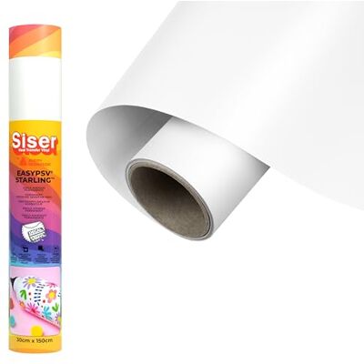 SISER EasyPSV Starling Biały połysk trwały klej winylowy 150 x 30 cm, do personalizacji przedmiotów, idealny do zastosowań na twardych powierzchniach SISER EasyPSV Starling Biały połysk trwały klej winylowy 150 x 30 cm, do personalizacji przedmiotów, idealny do zastosowań na twardych powierzchniach