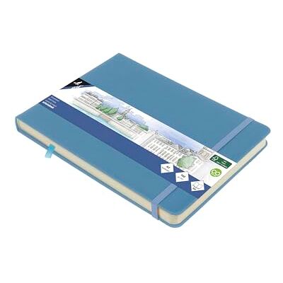 Kangaro Szkicownik A5 landscape Sky Blue PU twarda okładka 80 arkuszy 140 gramów kremowy papier z gumową taśmą i taśmą Kangaro Szkicownik A5 landscape Sky Blue PU twarda okładka 80 arkuszy 140 gramów kremowy papier z gumową taśmą i taśmą