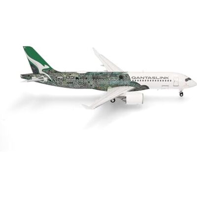 Herpa Model Samolotu QantasLink Airbus A220-300 Flying Art Series/Minyma Kutjara Tjukurpa, miniatura w skali 1:200, przedmiot kolekcjonerski, model bez podstawki, metal Herpa Model Samolotu QantasLink Airbus A220-300 Flying Art Series/Minyma Kutjara Tjukurpa, miniatura w skali 1:200, przedmiot kolekcjonerski, model bez podstawki, metal