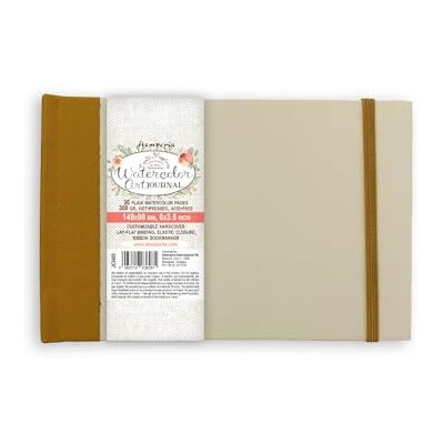 Stamperia Mixed Media Journal with 36 Plain Watercolour Pages, Hot Pressed and Acid Free, Lay-Flat Binding, Customisable Hardcover, with Elastic Closure and Ribbon Marker (14,8 cm x 9 cm) (300 g) Stamperia Mixed Media Journal with 36 Plain Watercolour Pages, Hot Pressed and Acid Free, Lay-Flat Binding, Customisable Hardcover, with Elastic Closure and Ribbon Marker (14,8 cm x 9 cm) (300 g)