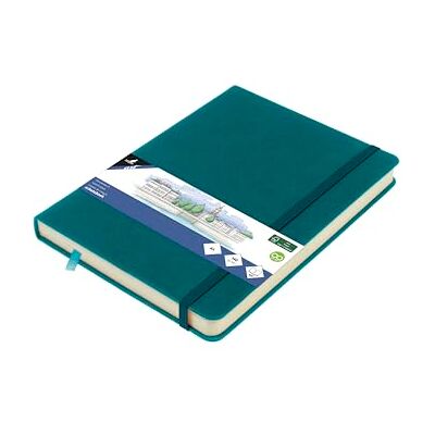 Kangaro Szkicownik A5 Dark Turquoise PU twarda okładka, 80 arkuszy 140 gramów, kremowy papier z taśmą gumową i taśmą Kangaro Szkicownik A5 Dark Turquoise PU twarda okładka, 80 arkuszy 140 gramów, kremowy papier z taśmą gumową i taśmą