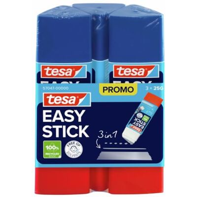 tesa EASY STICK klej w sztyfcie trójkątny klej do rękodzieła 3 x 25 g Precyzyjny, trójkątny klej do papieru bezrozpuszczalnikowy, bezwonny i zmywalny na zimno do krawędzi, linii i punktów tesa EASY STICK klej w sztyfcie trójkątny klej do rękodzieła 3 x 25 g Precyzyjny, trójkątny klej do papieru bezrozpuszczalnikowy, bezwonny i zmywalny na zimno do krawędzi, linii i punktów