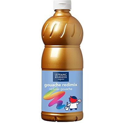 Lefranc Bourgeois Redimix Color & Co. gwasz, złoty, Tempera Kinderfarbe 1000 ml Lefranc Bourgeois Redimix Color & Co. gwasz, złoty, Tempera Kinderfarbe 1000 ml