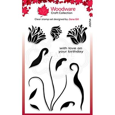 Woodware Jane Gill-Clear Magic Stempel zestaw tulipanów A6 Woodware Jane Gill-Clear Magic Stempel zestaw tulipanów A6
